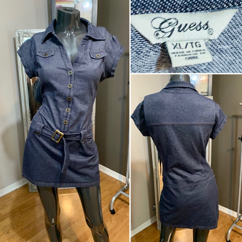 📌Preloved GUESS jeans short dress.